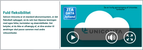 Fuld fleksibilitet. Selvom Uniconta er et standard økonomisystem, er det fleksibelt opbygget, så du selv kan tilpasse løsningen med egne felter, kartoteker og skærmbilleder. Det betyder, at du ikke er afhængig af, at dine ønsker til ændringer skal passe sammen med andre virksomheder.